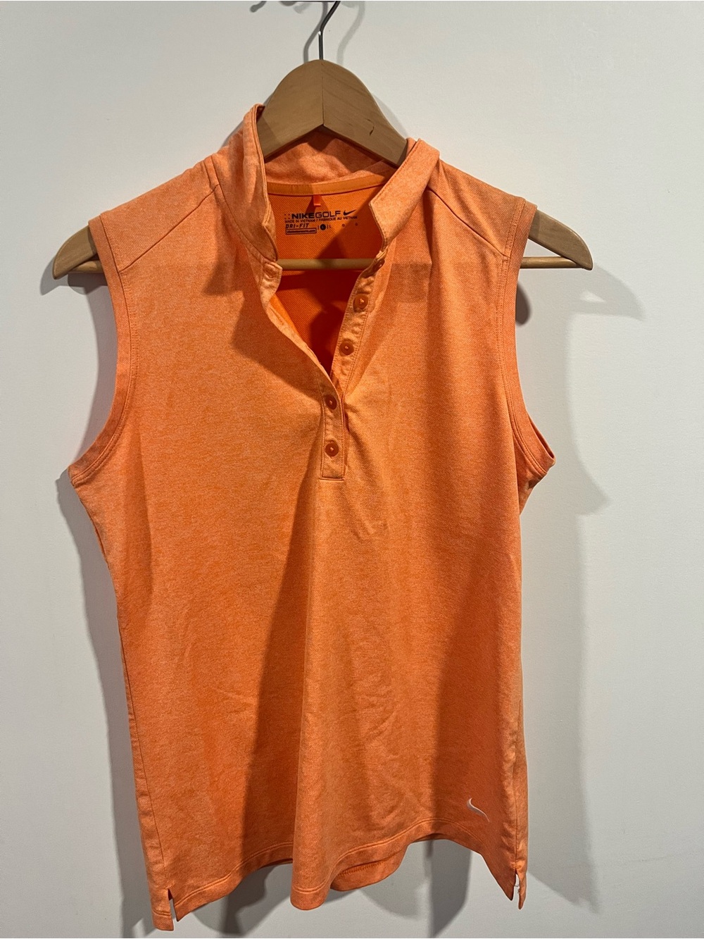 Nike Orange Sleeveless Polo Tank Top